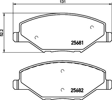 HELLA 8DB 355 020-521 - Fren Balata Seti, Diskli Fren parcadolu.com