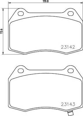 HELLA 8DB 355 021-931 - Fren Balata Seti, Diskli Fren parcadolu.com