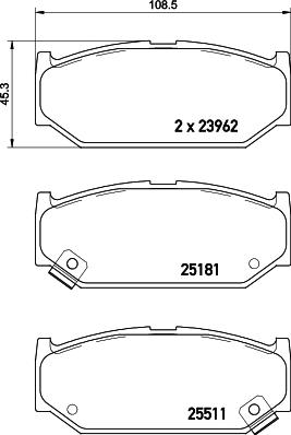 HELLA 8DB 355 021-121 - Fren Balata Seti, Diskli Fren parcadolu.com