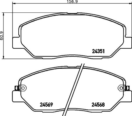 HELLA 8DB 355 028-481 - Fren Balata Seti, Diskli Fren parcadolu.com