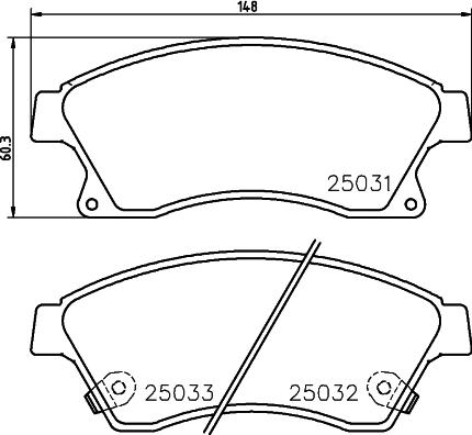 HELLA 8DB 355 028-811 - Fren Balata Seti, Diskli Fren parcadolu.com