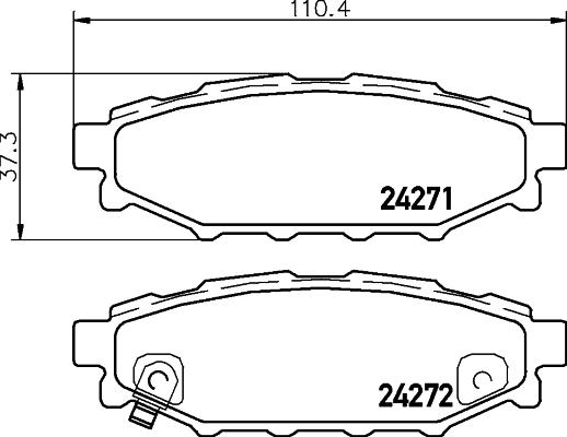 HELLA 8DB 355 028-341 - Fren Balata Seti, Diskli Fren parcadolu.com