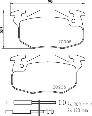 HELLA 8DB 355 023-801 - Fren Balata Seti, Diskli Fren parcadolu.com