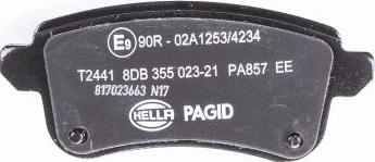 HELLA 8DB 355 023-211 - Fren Balata Seti, Diskli Fren parcadolu.com