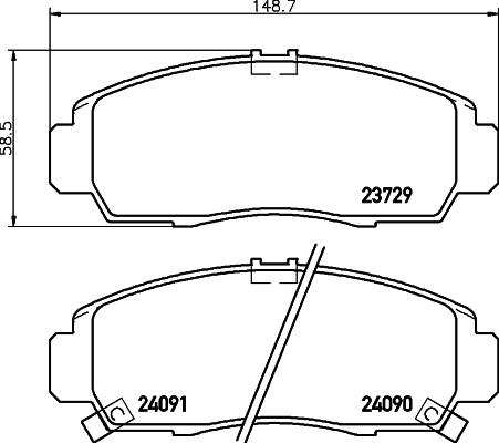 HELLA 8DB 355 027-891 - Fren Balata Seti, Diskli Fren parcadolu.com