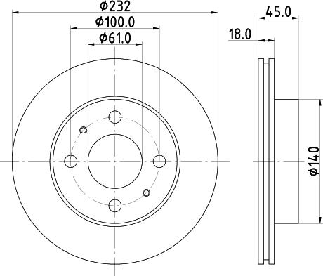 HELLA 8DD 355 105-921 - FREN DISKI NISSAN ALMERA I N15. ALMERA I Hatchback N15 parcadolu.com