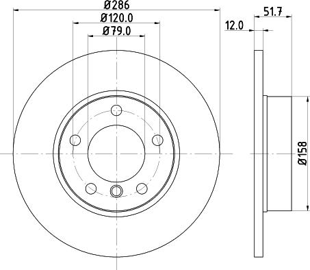 HELLA 8DD 355 102-561 - FREN DISKI ON DUZ 286 MM  BMW   E36  parcadolu.com