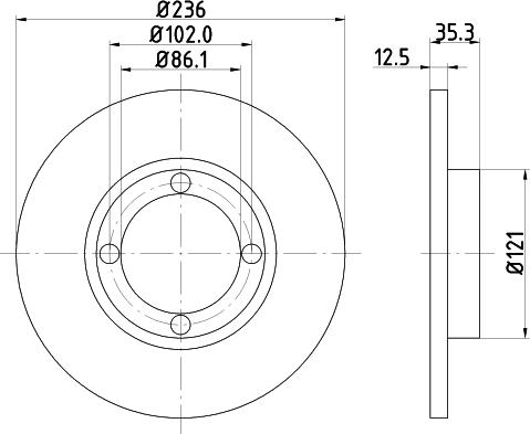 HELLA 8DD 355 107-011 - Fren Diski parcadolu.com