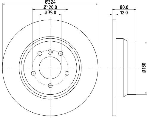 HELLA 8DD 355 107-771 - FREN DISKI ARKA BMW X5 E53 3.0-d-4.4 00-06 parcadolu.com