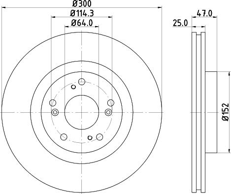 HELLA 8DD 355 115-571 - FREN DISKI HONDA CR-V II RD_ parcadolu.com