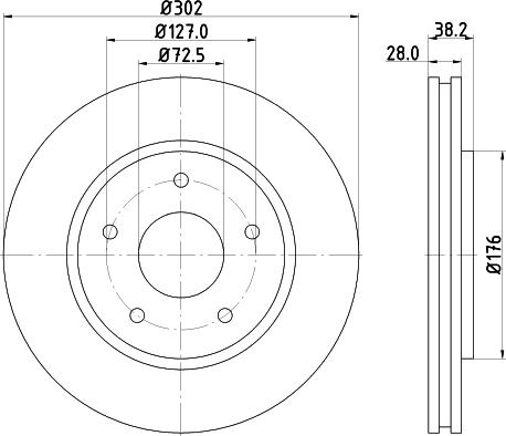 HELLA 8DD 355 129-011 - Fren Diski parcadolu.com