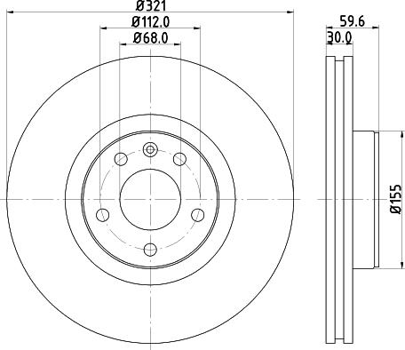 HELLA 8DD 355 128-301 - FREN DISKI AUDI A6 4F2. C6. A6 Allroad 4FH. C6. A6 Avant 4F5. C6. A6L Saloon 4F2. C6. A8 4E parcadolu.com