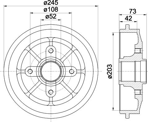 HELLA 8DT 355 300-591 - Fren Kampanası parcadolu.com