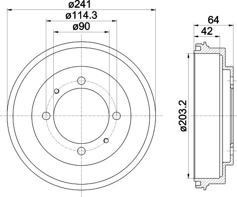 HELLA 8DT 355 300-841 - Fren Kampanası parcadolu.com