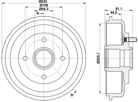 HELLA 8DT 355 300-261 - Fren Kampanası parcadolu.com