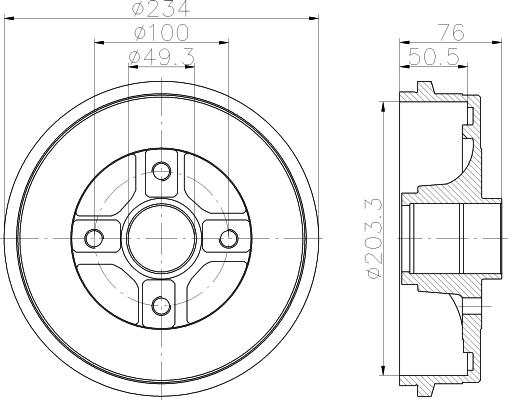 HELLA 8DT 355 301-071 - Fren Kampanası parcadolu.com