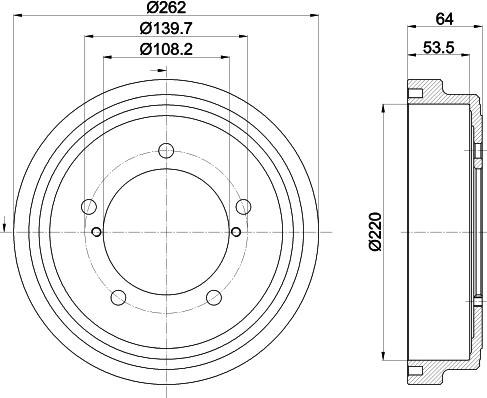 HELLA 8DT 355 303-171 - Fren Kampanası parcadolu.com