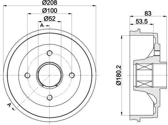 HELLA 8DT 355 302-801 - Fren Kampanası parcadolu.com