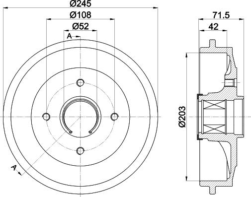 HELLA 8DT 355 302-741 - Fren Kampanası parcadolu.com