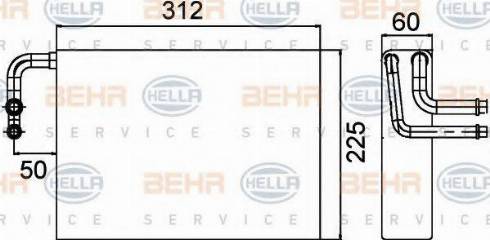 HELLA 8FV 351 210-801 - Evaporatör, Klima Sistemi parcadolu.com