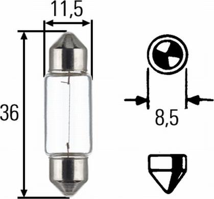 HELLA 8GM 002 092-123 - Ampul, Plaka Aydınlatması parcadolu.com