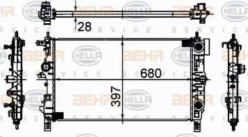 HELLA 8MK 376 749-861 - Motor Su Radyatörü parcadolu.com