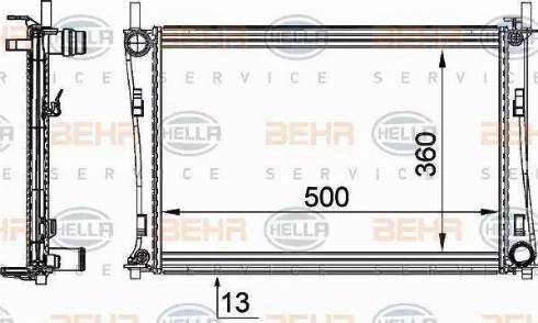 HELLA 8MK 376 764-311 - Motor Su Radyatörü parcadolu.com