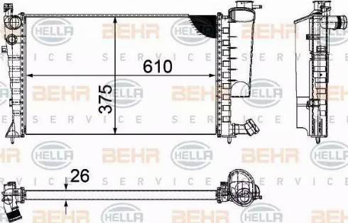 HELLA 8MK 376 710-264 - Motor Su Radyatörü parcadolu.com