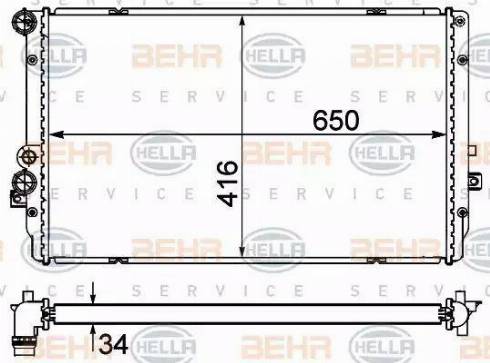 HELLA 8MK 376 735-361 - Motor Su Radyatörü parcadolu.com