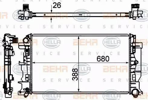 HELLA 8MK 376 735-331 - Motor Su Radyatörü parcadolu.com