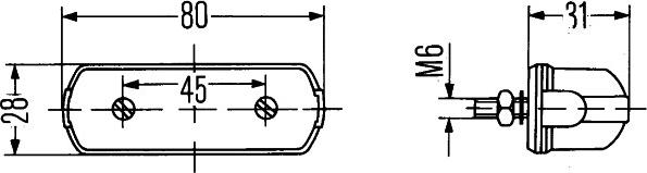 HELLA 2KA 001 389-101 - PLAKA AYDINLATMASI UNIVERSAL HALOJEN YASSI SOKET 12V-24V SAG-SOL parcadolu.com