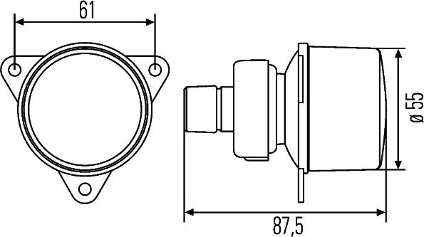 HELLA 2NE 008 221-031 - ARKA SIS LAMBASI UNIVERSAL HALOJEN SOL-SAG - DAF - EVOBUS - IVECO - MAN - VOLVO parcadolu.com