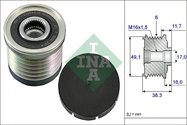 INA 535 0030 10 - Alternatör Kasnağı parcadolu.com