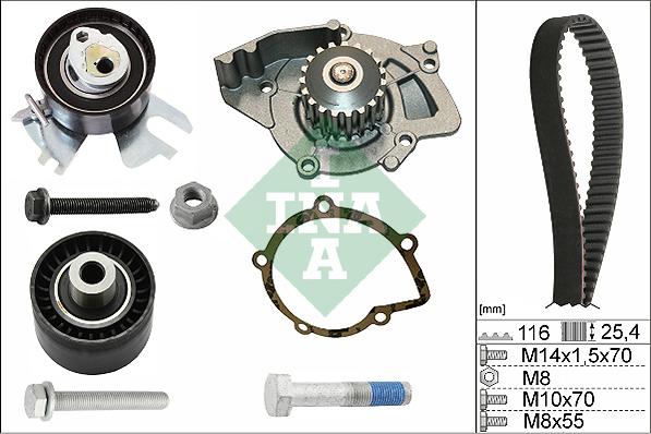 INA 530 0558 31 - Devirdaim + Triger Kayışı Seti parcadolu.com