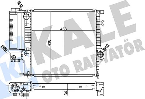 KALE OTO RADYATÖR 349000 - Motor Su Radyatörü parcadolu.com