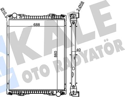 KALE OTO RADYATÖR 349330 - Motor Su Radyatörü parcadolu.com