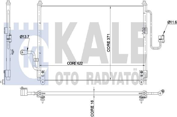 KALE OTO RADYATÖR 345180 - Klima Radyatörü / Kondansatör parcadolu.com