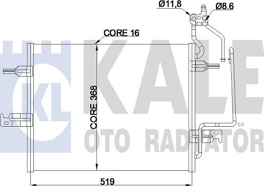 KALE OTO RADYATÖR 345805 - Klima Radyatörü / Kondansatör parcadolu.com