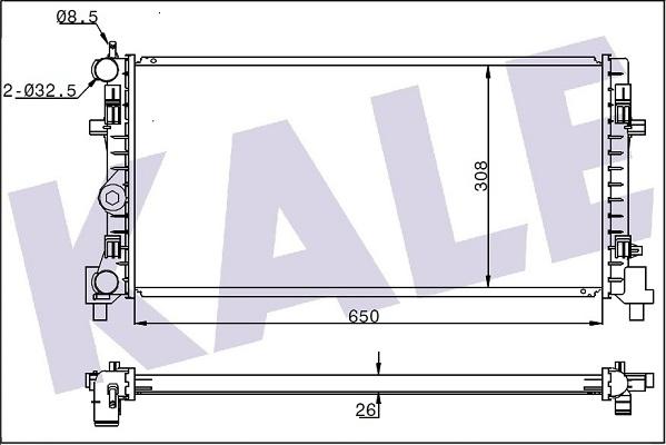 KALE OTO RADYATÖR 345835 - Motor Su Radyatörü parcadolu.com