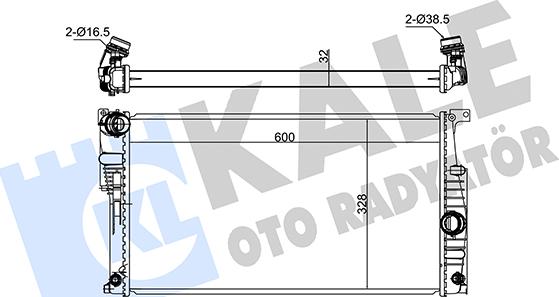 KALE OTO RADYATÖR 346070 - Motor Su Radyatörü parcadolu.com