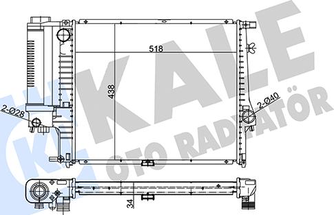 KALE OTO RADYATÖR 348800 - Motor Su Radyatörü parcadolu.com