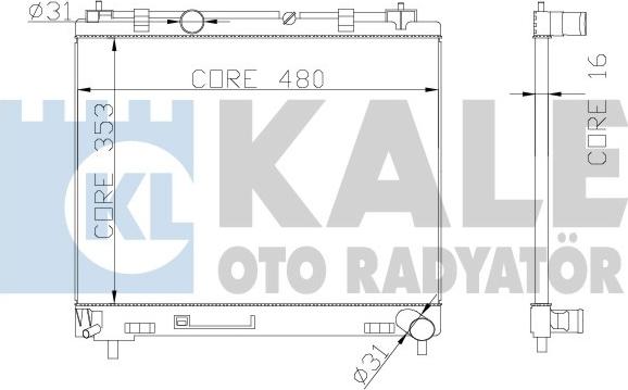 KALE OTO RADYATÖR 342140 - Motor Su Radyatörü parcadolu.com