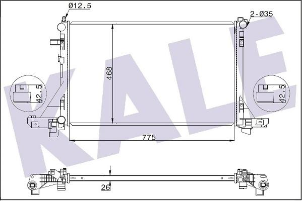 KALE OTO RADYATÖR 347255 - Motor Su Radyatörü parcadolu.com