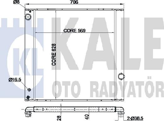 KALE OTO RADYATÖR 350900 - Motor Su Radyatörü parcadolu.com