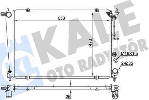 KALE OTO RADYATÖR 350525 - Motor Su Radyatörü parcadolu.com