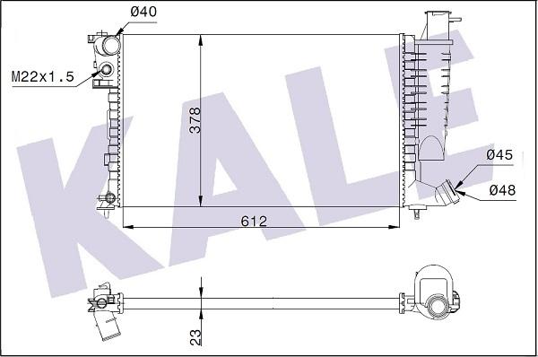 KALE OTO RADYATÖR 351810 - Motor Su Radyatörü parcadolu.com