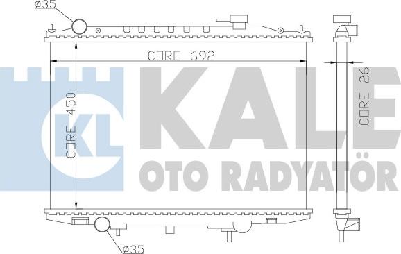 KALE OTO RADYATÖR 362900 - Motor Su Radyatörü parcadolu.com