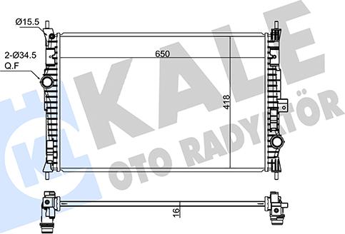 KALE OTO RADYATÖR 362345 - Motor Su Radyatörü parcadolu.com