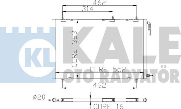 KALE OTO RADYATÖR 300100 - Klima Radyatörü / Kondansatör parcadolu.com