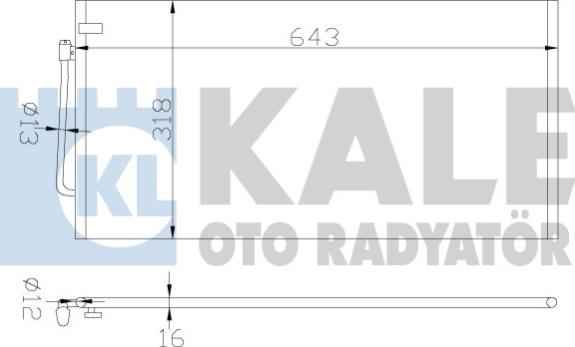 KALE OTO RADYATÖR 388400 - Klima Radyatörü / Kondansatör parcadolu.com